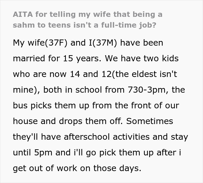 Husband Says He’ll Manage Household So Wife Can Work, She Responds With Cold Silence