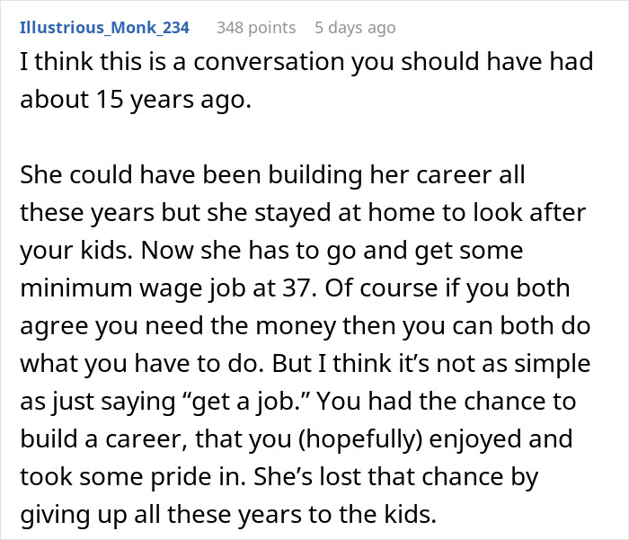 Husband Says He’ll Manage Household So Wife Can Work, She Responds With Cold Silence