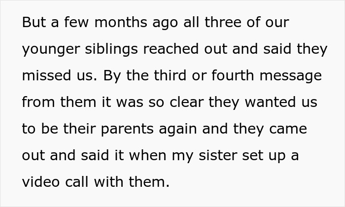 Teens Forced To Be Parents For Their 1, 3 And 4YO Siblings, Years Later Refuse To Reconnect