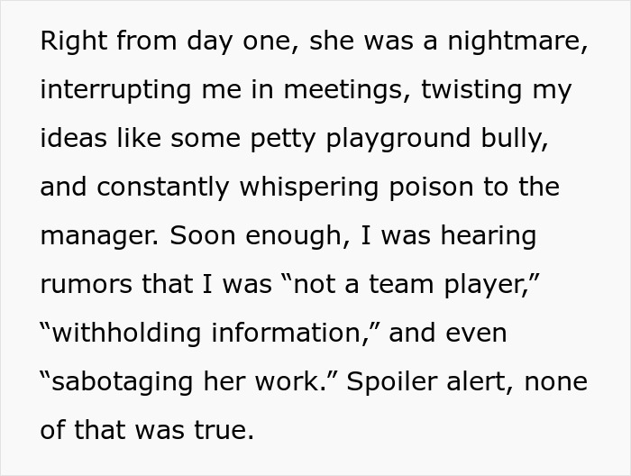 Toxic Newbie Spreads Lies, Tries To Get Colleague Fired, Ends Up In Hot Water With HR
