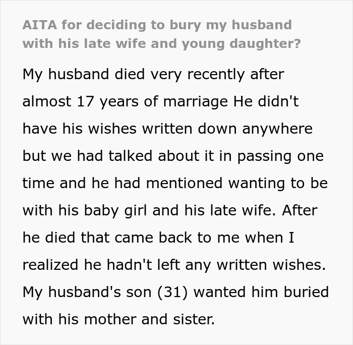 Widow’s Burial Plans For Late Husband Outrage Her Kids And Sister, She Seeks Advice Online