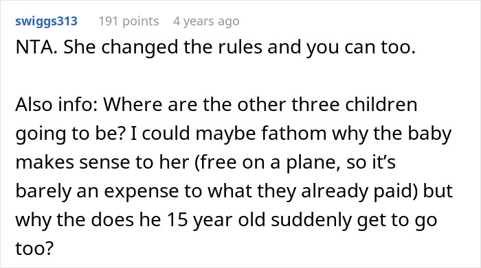 Entitled Lady Decides To Bring Her Kids Along On Couple&#8217;s Kid-Free Vacation, Gets Mad When Uninvited