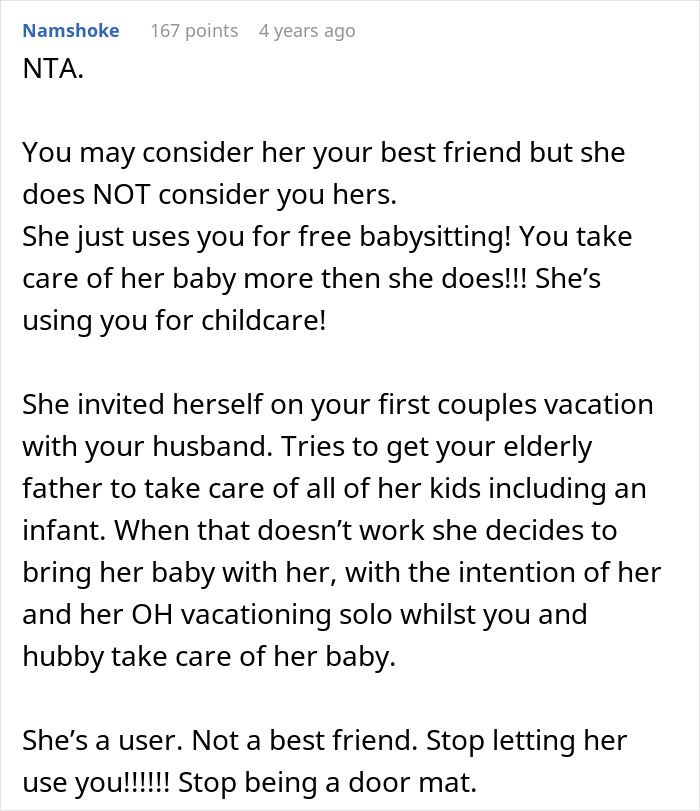 Entitled Lady Decides To Bring Her Kids Along On Couple&#8217;s Kid-Free Vacation, Gets Mad When Uninvited
