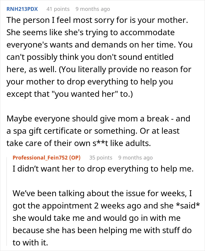 18YO Too Angry To Speak When Niece Ruins His Doctor’s Appointment Because Mom Takes Her With Them