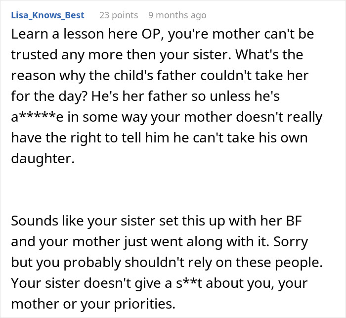 18YO Too Angry To Speak When Niece Ruins His Doctor’s Appointment Because Mom Takes Her With Them