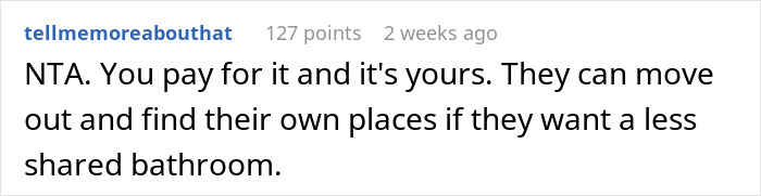 Person Agrees To Let Roommates Have Their BFs Move In, But Makes It Clear They Won’t Share Their Bathroom