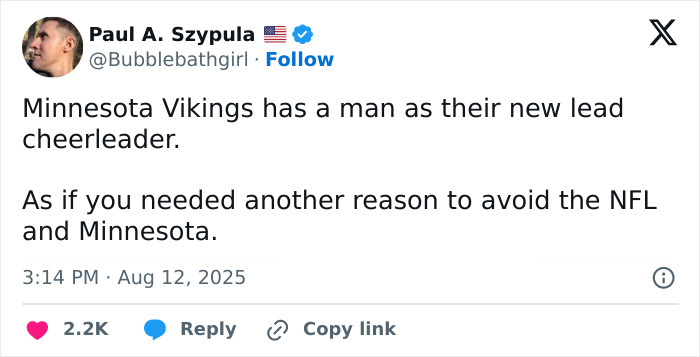 “Ratings Are Dropping”: Minnesota Vikings Ignite Controversy After Hiring Male Cheerleaders