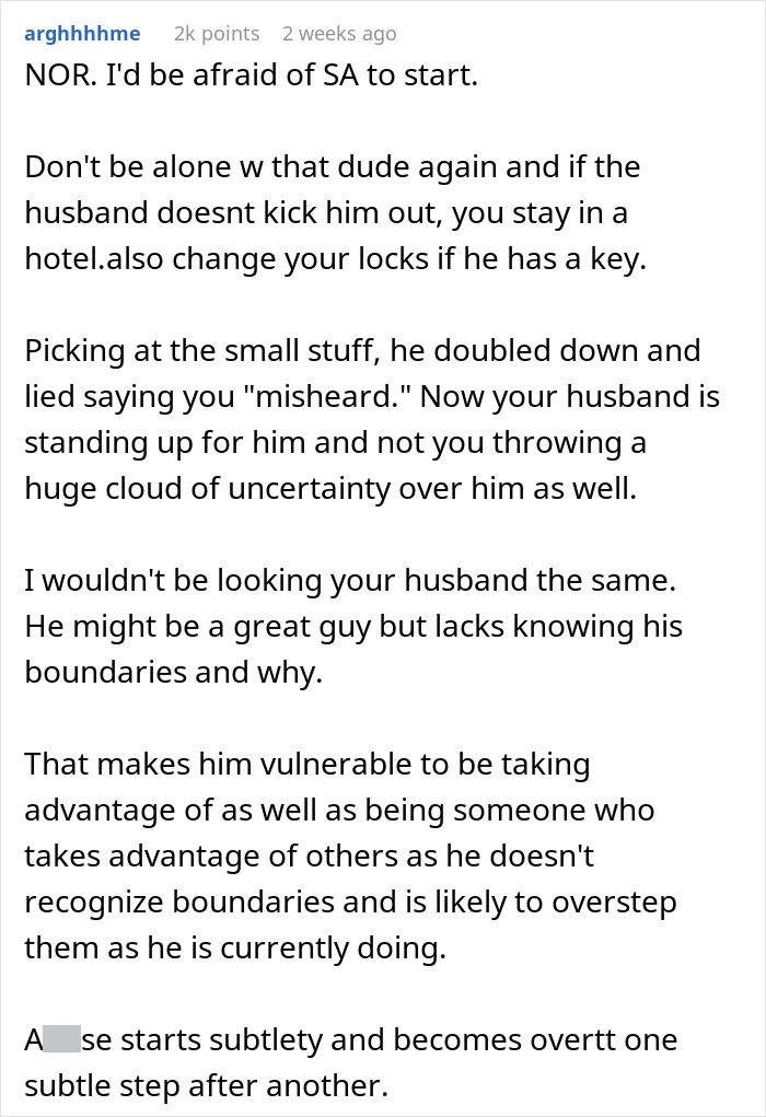 Wife Refuses To Let Husband’s Friend Stay After He Makes Unwelcome Comment About Her Looks