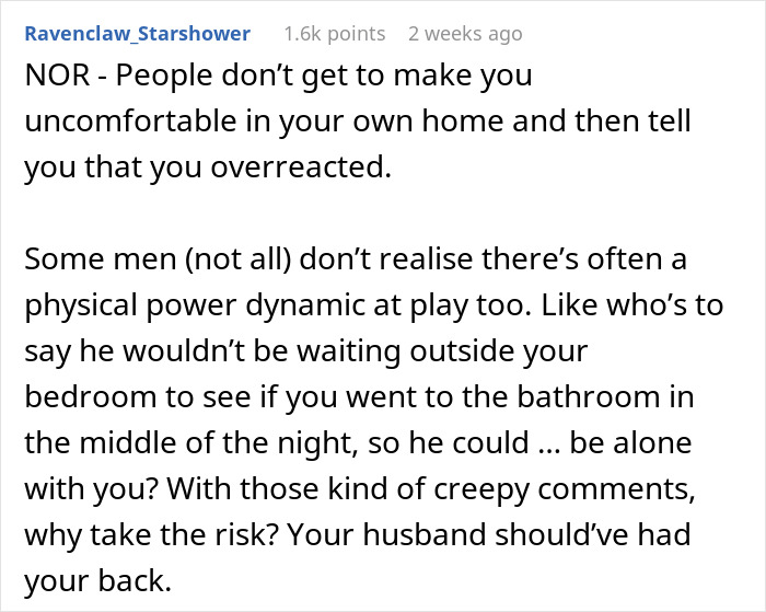 Wife Refuses To Let Husband’s Friend Stay After He Makes Unwelcome Comment About Her Looks