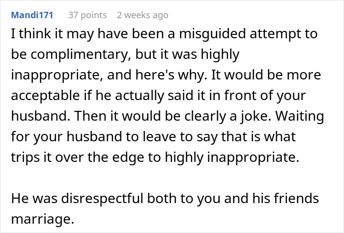 Wife Refuses To Let Husband’s Friend Stay After He Makes Unwelcome Comment About Her Looks
