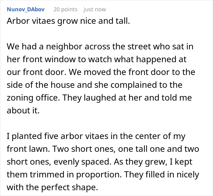 Homeowner Laughs In Entitled Neighbor’s Face After She Asks Them To Move Their Fence For Her View