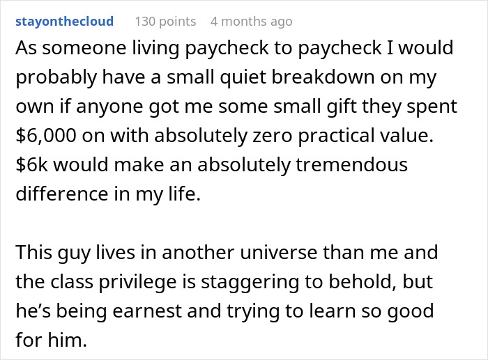 Rich Guy Thinks A Car Is An Appropriate Birthday Gift For GF, Shocked When She Sees It As A Problem