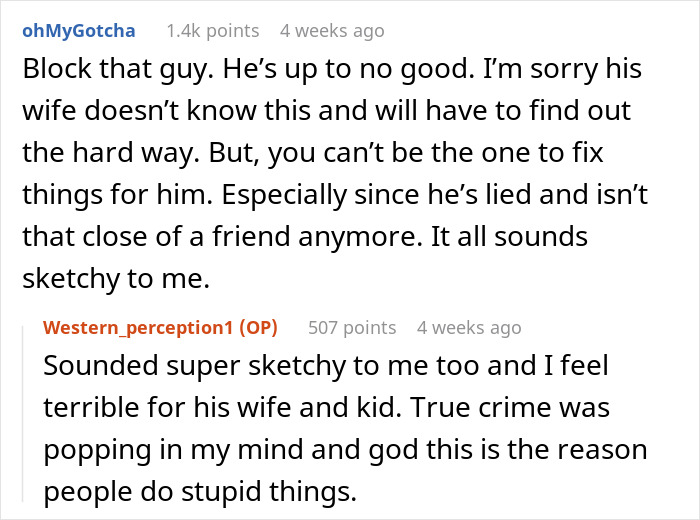 Friend From Decades Ago Comes Up Begging For $15k, Won’t Take No For An Answer