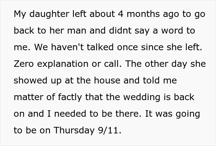 “[Am I The Jerk] For Going On A Motorcycle Trip With My Friends Instead Of My Daughter’s Wedding?”