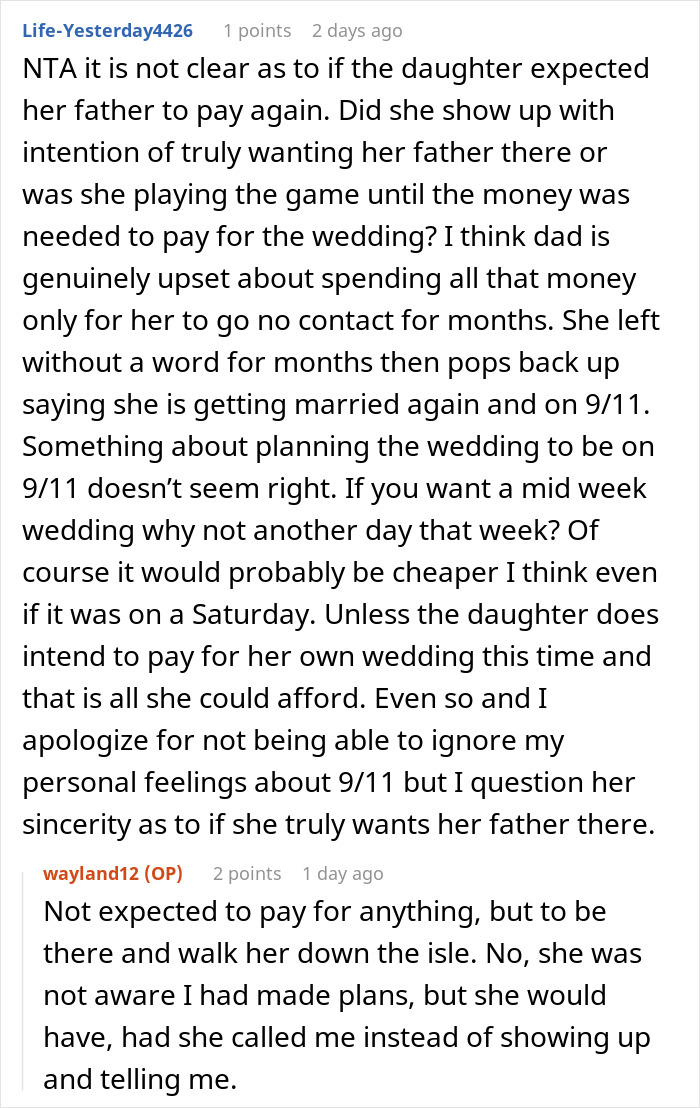 “[Am I The Jerk] For Going On A Motorcycle Trip With My Friends Instead Of My Daughter’s Wedding?”