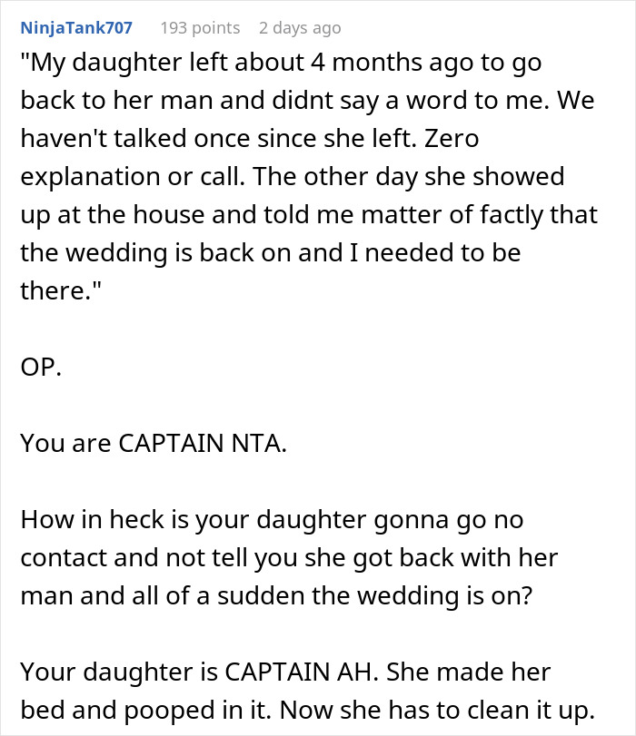 “[Am I The Jerk] For Going On A Motorcycle Trip With My Friends Instead Of My Daughter’s Wedding?”