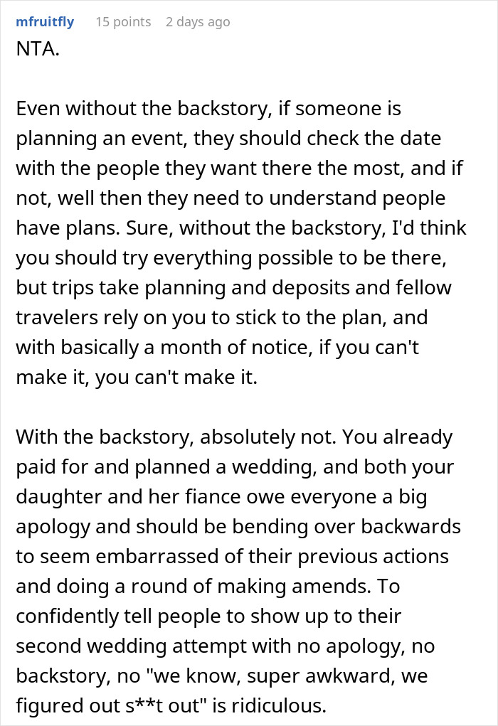“[Am I The Jerk] For Going On A Motorcycle Trip With My Friends Instead Of My Daughter’s Wedding?”