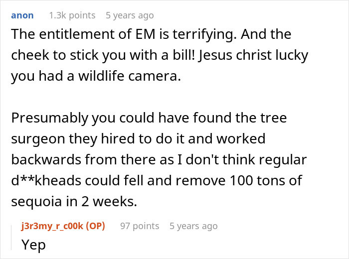 “Entitled Karen Chops Down My Tree, Costs Her £500,000”