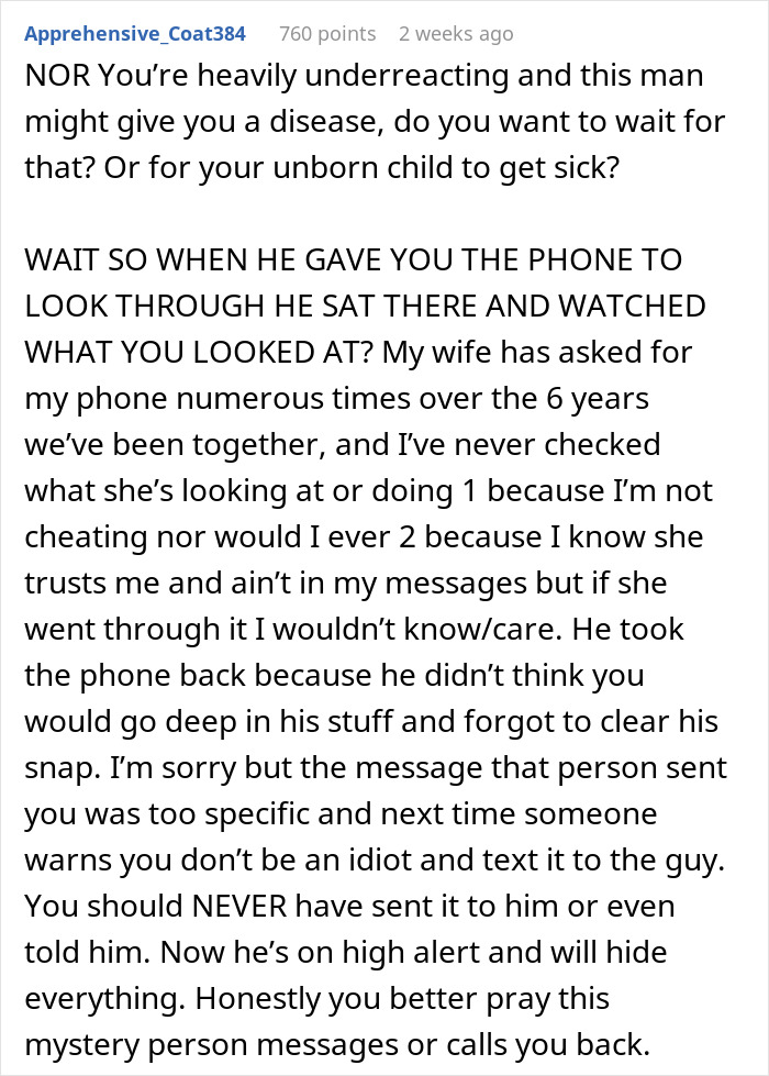 Pregnant Woman Gets Cryptic Text About Fiancé’s Possible Affair, He Panics When She Starts Digging
