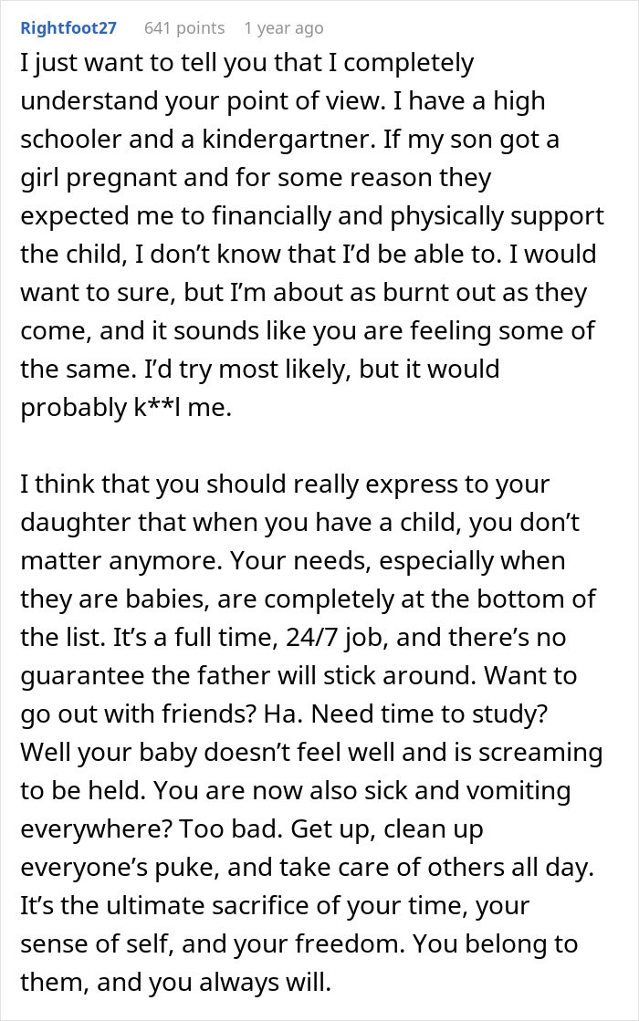“AITA For Telling My Daughter I Won’t Be Helping With Her Kid?”