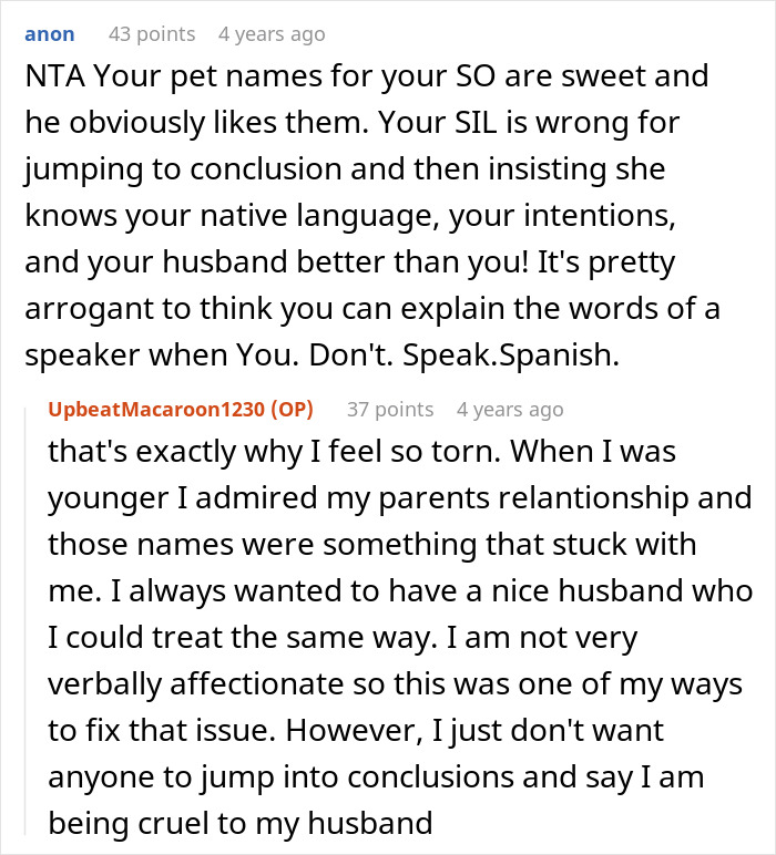 “AITA For Insisting On Using A Supposedly Offensive Pet Name For My Husband?”