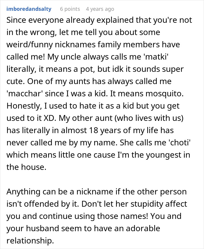 “AITA For Insisting On Using A Supposedly Offensive Pet Name For My Husband?”