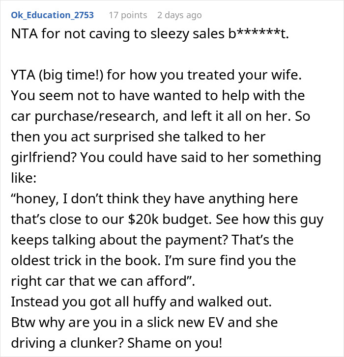 Husband Shuts Down $56K Lexus Purchase, Walks Wife Out Of Dealership