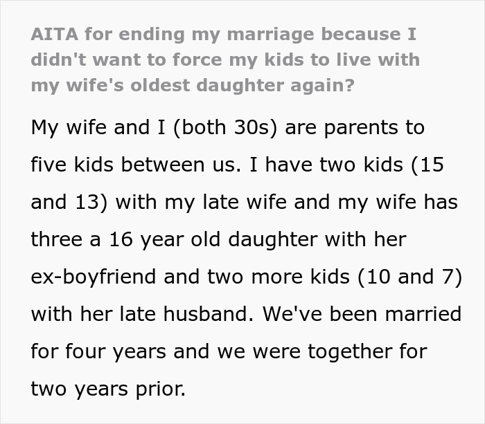 Man Divorces Wife After She Agrees To Let Her Daughter Move In Against His Wishes