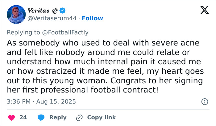 Soccer Team Forced To Take Down Announcement Of New Signing After Trolls Come After Her Appearance