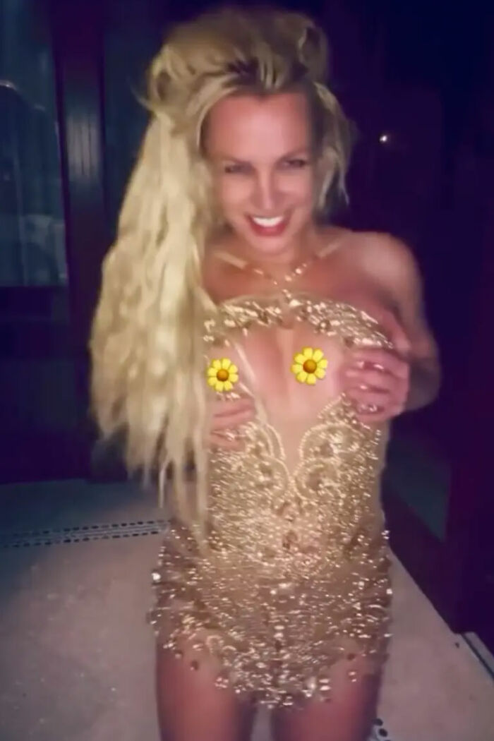 Britney Spears Suffers Nip Slip During Raunchy Dance In Gold Minidress