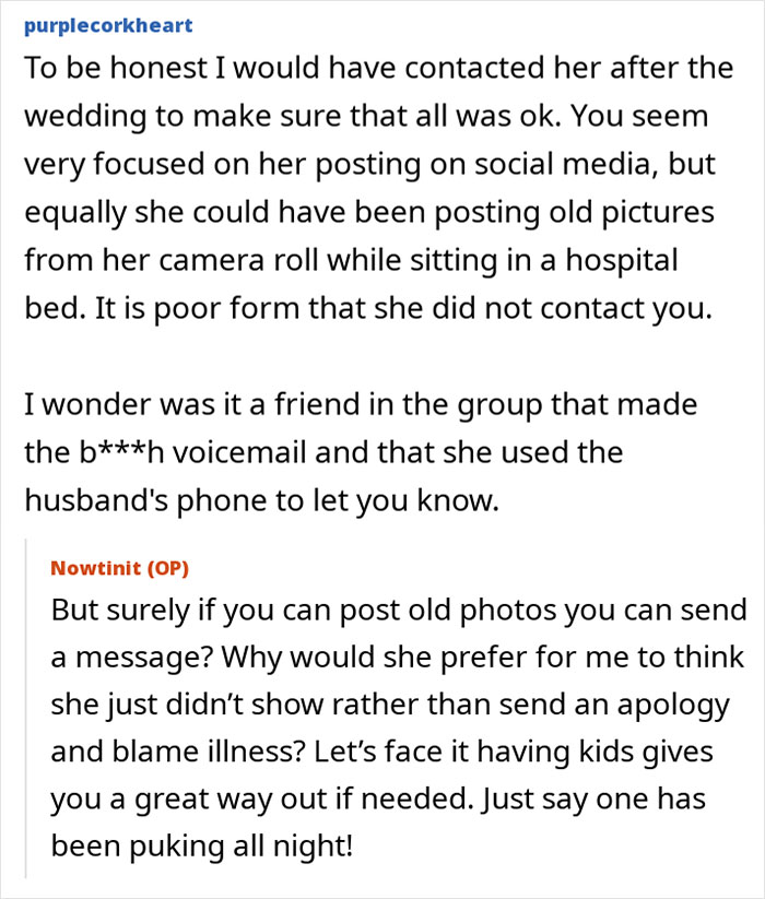 Woman Moves On From Feeling Sad About Friend Ghosting Her On Her Wedding Until A Random Voicemail