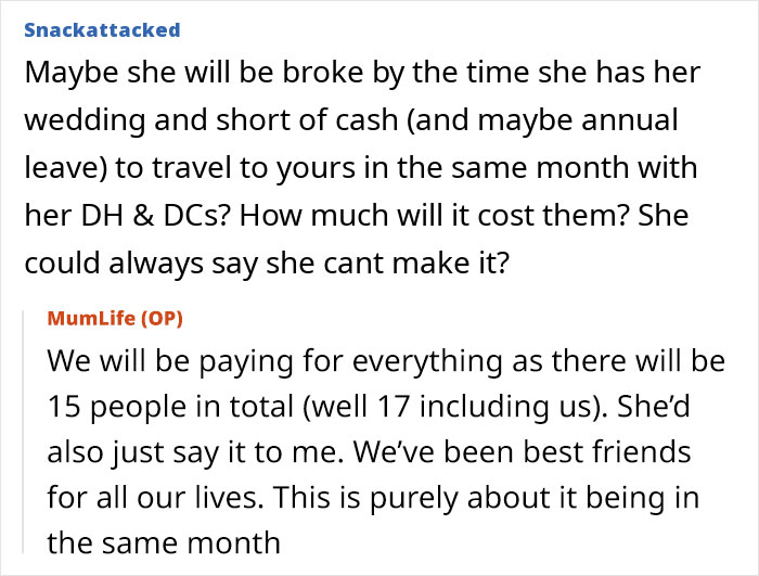 Woman Upset Her And Her Bestie’s Weddings Are 3 Weeks Apart, The Friend Doesn’t See The Issue