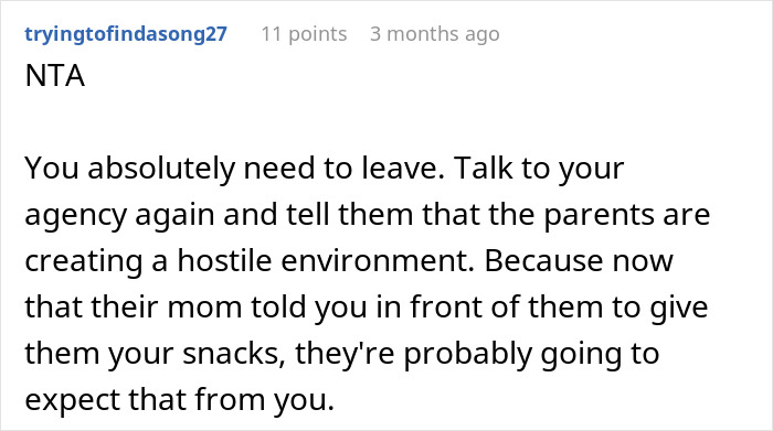 American Family Houses 19-Year-Old Nanny From Abroad, Then Restricts Her Food To One Cabinet