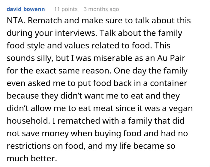 American Family Houses 19-Year-Old Nanny From Abroad, Then Restricts Her Food To One Cabinet