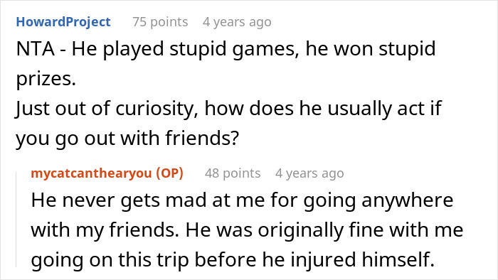 Boyfriend Throws Tantrum After GF Leaves On Vacation Despite His Injury