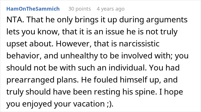 Boyfriend Throws Tantrum After GF Leaves On Vacation Despite His Injury