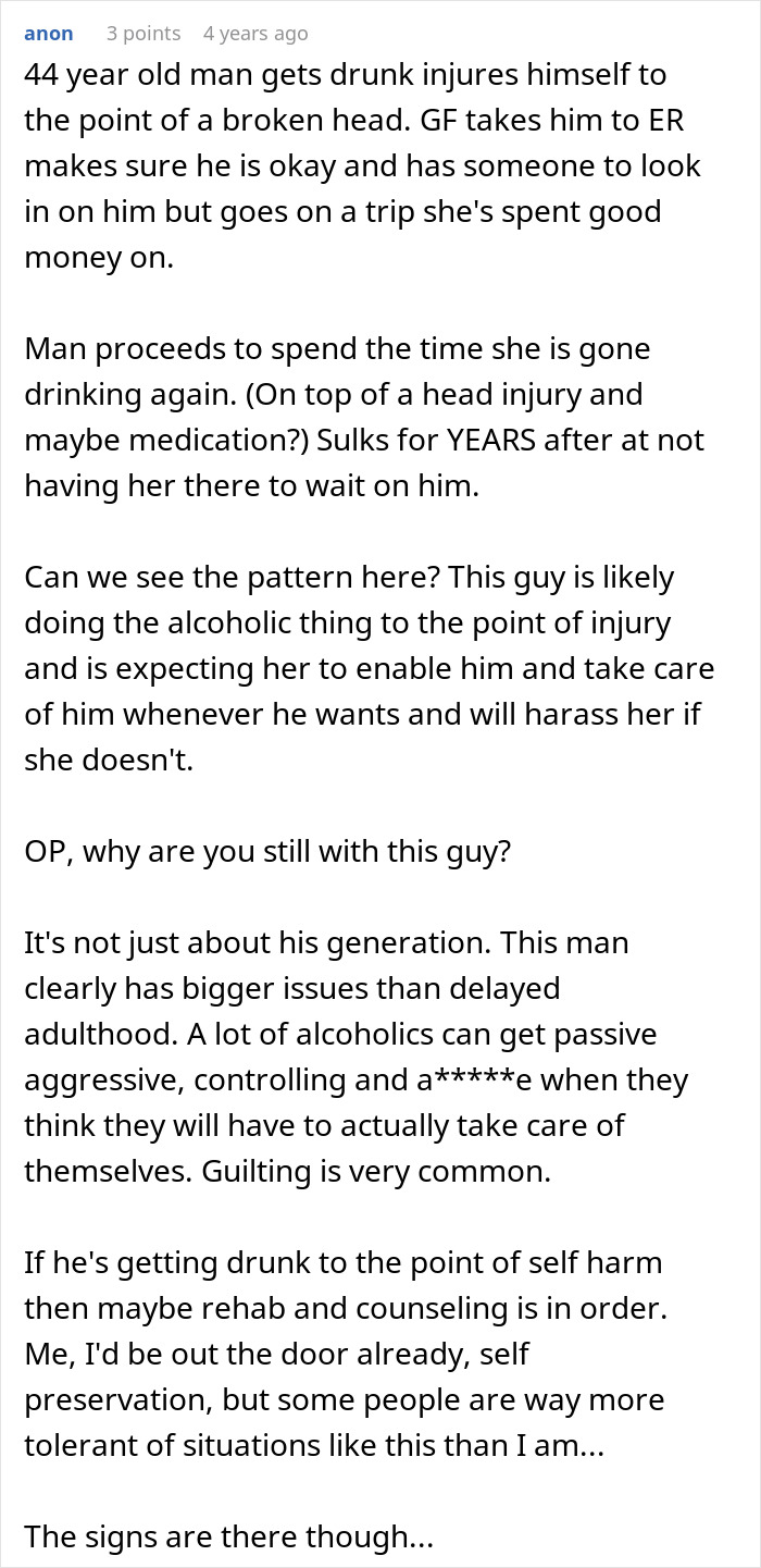 Boyfriend Throws Tantrum After GF Leaves On Vacation Despite His Injury