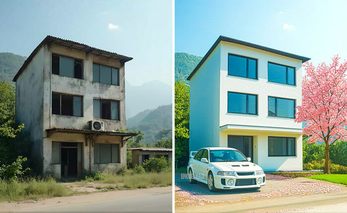 From Ruins to Beauty: 35 Impressive Before-And-After Transformations By Kou Yang