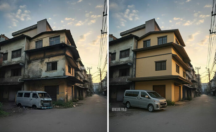 From Ruins to Beauty: 35 Impressive Before-And-After Transformations By Kou Yang