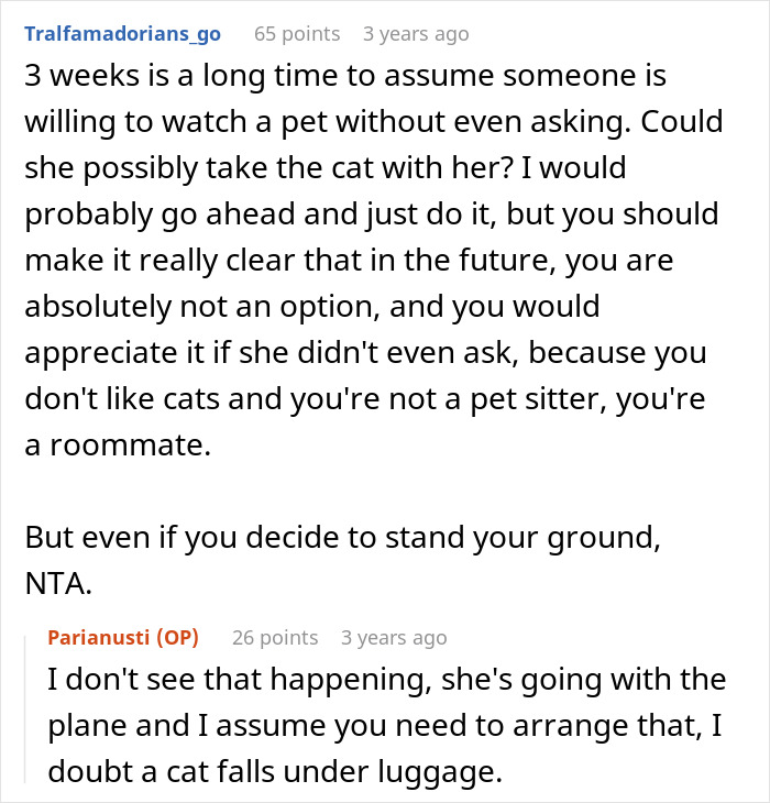 Lady Plans Family Vacation, Dumps Cat Duties On Roommate Who Refuses To Be The Litter Box Servant