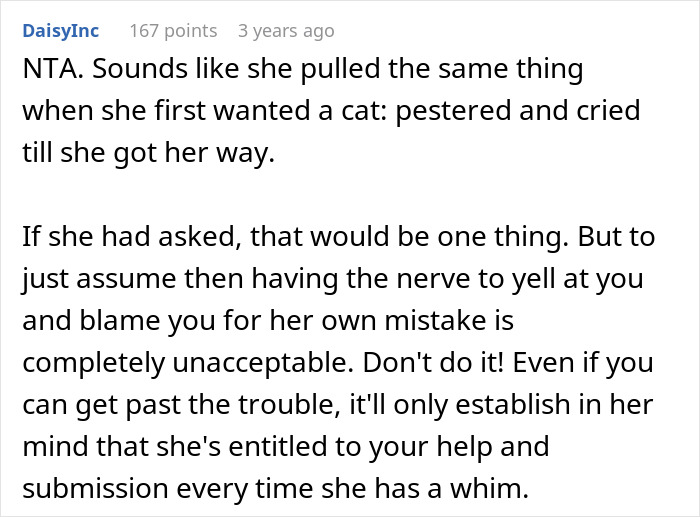 Lady Plans Family Vacation, Dumps Cat Duties On Roommate Who Refuses To Be The Litter Box Servant
