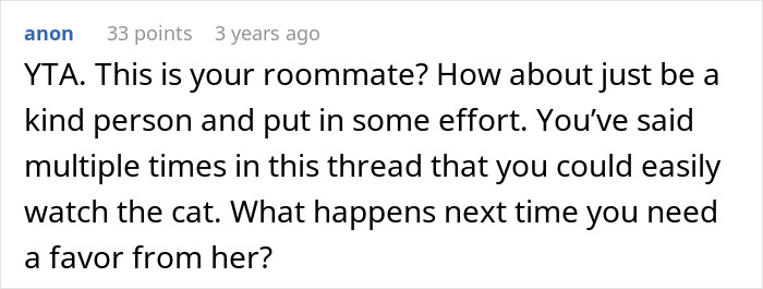 Lady Plans Family Vacation, Dumps Cat Duties On Roommate Who Refuses To Be The Litter Box Servant