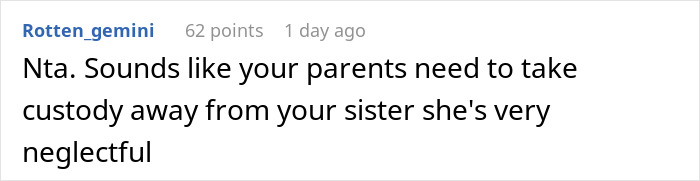 19YO Quits Parenting Sis’s Child After Being Told Off For Doing It Wrong