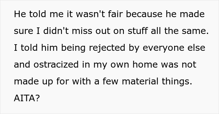20YO Spends Childhood Being Excluded By Dad’s New Wife’s Kids, Years Later Refuses To Reunite