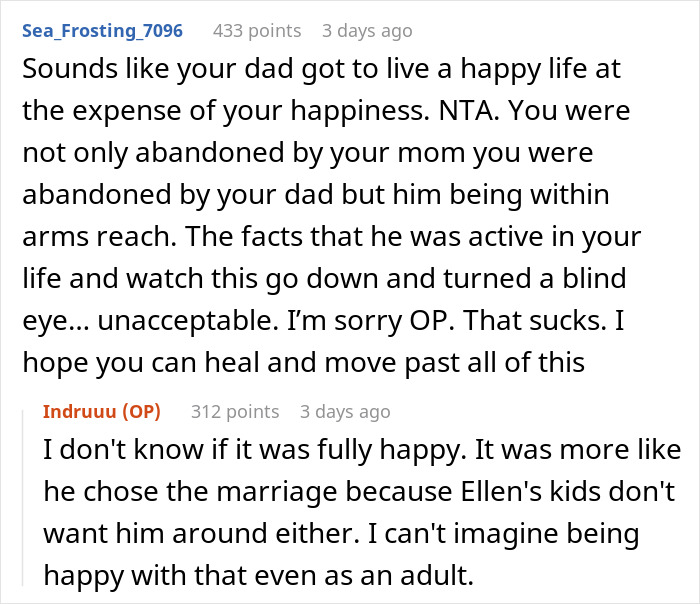 20YO Spends Childhood Being Excluded By Dad’s New Wife’s Kids, Years Later Refuses To Reunite