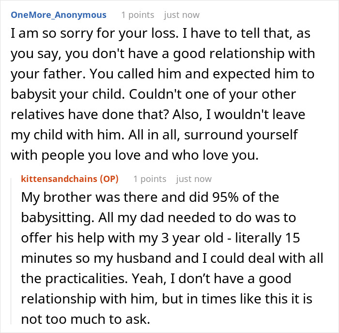 Woman Appalled By Dad’s Reaction To Her Giving Birth To His Dead Grandchild