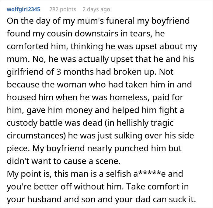 Woman Appalled By Dad’s Reaction To Her Giving Birth To His Dead Grandchild