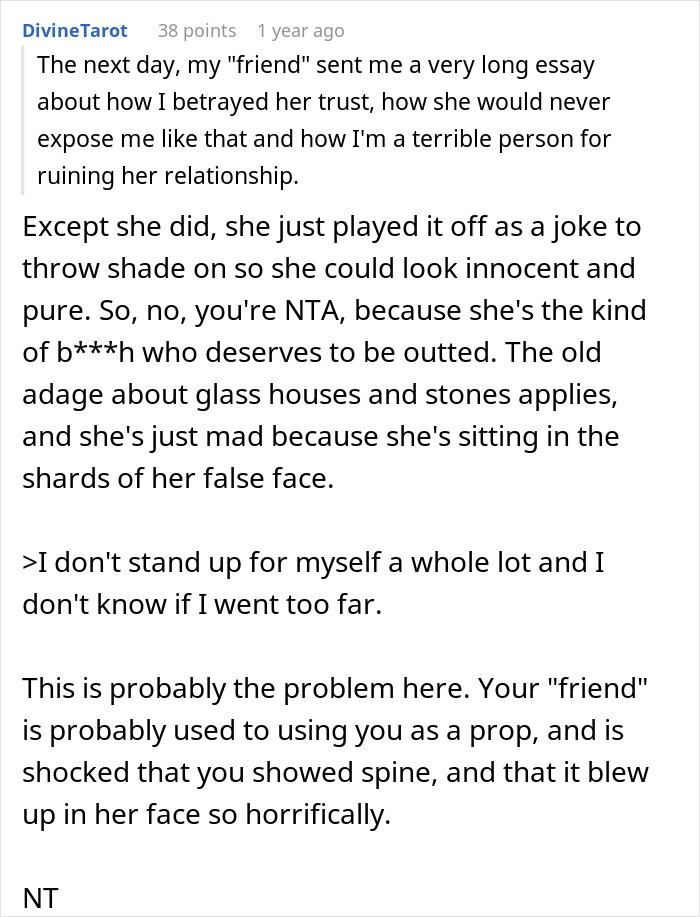 Woman Exposes Friend’s Personal Life Details At A Friendly Gathering, Receives The Same In Return