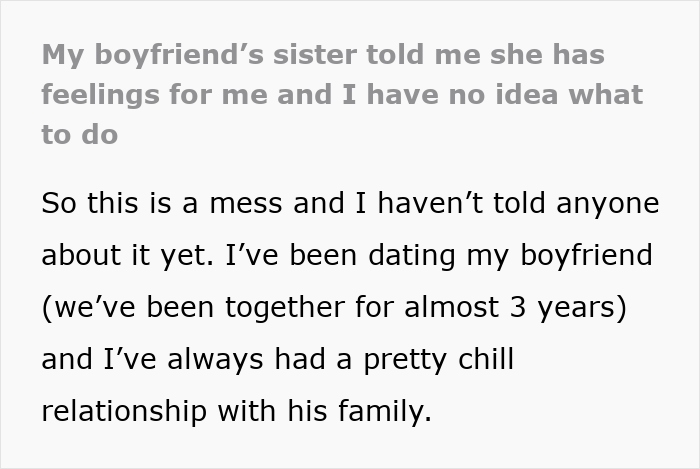 Confession From Boyfriend’s Sister Leaves Girlfriend Torn, Both Later Claim It Was Just A Test