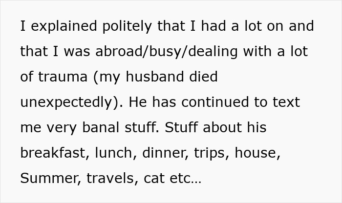 Widow Dealing With Hubby&#8217;s Loss Asks Friend To Give Her Space, He Just Bombards Her With Texts